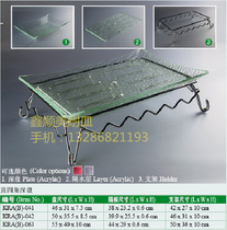 Right angle square fruit pan acrylic imitation glass fish raw disc