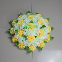 Electronic 36cm small wreath Qingming simulation silk flower memorial device tomb sweeping chrysanthemum sacrifice funeral supplies