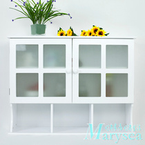 Toilet wall cabinet hanging cabinet storage bathroom cabinet storage side cabinet glass cabinet large storage grid cabinet hanging cabinet wall cabinet