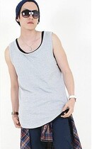 Mens Summer New Easy Version Pure Cotton Plus Size Sports Casual Cross Bar Vest Pure Cotton Vest