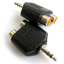 Adapter 3 5 headphone port to double RCA head 3 5mm male to double lotus female AV female adapter