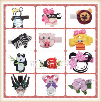 Childrens hair accessories Lion king Panda hairpin Zebra White rabbit Turtle Ladybug Little Yellow Duck Cartoon animal hair accessories