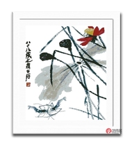 Precision printing French DMC cross stitch kit * Qi Baishi Lotus (ZGF1383)