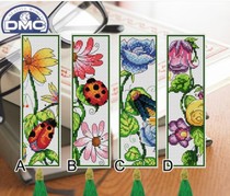 French DMC embroidery Flower Language-bookmark kit (one of four) to send tassels