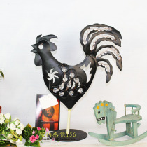 Candlelit Iron Art Rooster Furnishing Home Decoration Pint Beads Candleholder Candleholder Wax Candle Holder