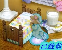 DIY three-dimensional cross stitch kit Holy Prayer Crib Rectangular tissue box