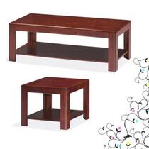 Jinan office furniture classic simple solid wood paint double Coffee Table Office guest rectangular coffee table table