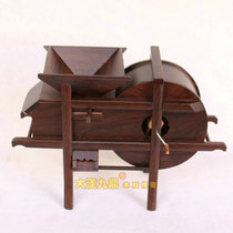 Miniature windmill Ebony grain Fengdeng antique wooden windmill home feng shui woodcarving crafts ornaments