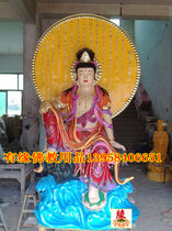 Guanyin factory direct sales resin Buddha statue glass fiber reinforced plastic boutique colorful heart Sutra free Guanyin Bodhisattva 1 8 meters