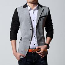 New spring dress British mens casual suit thin mens Single West medium long coat Single row button small suit boy tide