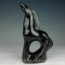 Jingdezhen Ceramic High-grade Porcelain Carving Chinese Arts and Crafts Master-Liu Yuanchang's Works Horse Decorative Ornaments