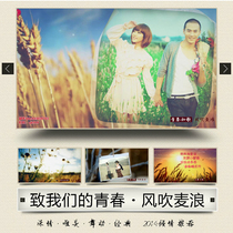 Beautiful wedding video MV wind blowing wheat wave wedding trailer wedding opening electronic photo album