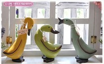 European duck suit wooden cute animal decorations TV cabinet ornaments living room home accessories Nordic