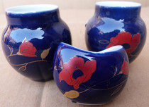 Bird cage food bowl water bowl bird food tank bird food tank bird food porcelain bowl blue flower porcelain pot cover