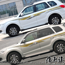  Seahorse S7 car stickers color strip stickers SUV knight body waist line color stickers Car decoration modified car stickers pull flowers