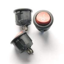 Boat-shaped switch KCD1-105 round rocker switch 10A 125V 6A 250V red 2 feet 2 gears