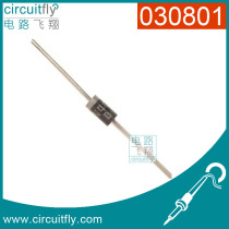 030801 diodes 1N4007 general purpose rectification 1A 1000V straight inserts