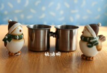 Yao Hongming Brother starlings stainless steel Birdcage metal water Cup trough bird food tank water tank 15 yuan a pair