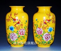 Jingdezhen Handpainted Ming and Qing Bottle Home Decoration Furnishing with antique Modern Art Birds Wedding Celebration of Flowers Inserts