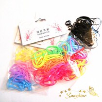 Strong pull constant TPU small hair ring colorful candy color and black children small leather band bottom hair rope headdress