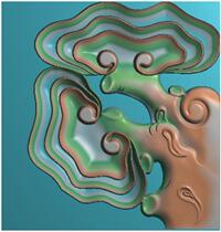 Computer carving figure relief map gray map Ganoderma master armrest size 152*158 carved JDP cable