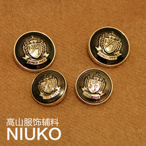 NIUKO accessories crown badge plastic plating suit button classic vintage coat button monopoly