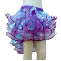 C89 Latin dance clothing Latin dance skirt Sheep tail skirt Dovetail skirt Flat yarn skirt Performance skirt Practice skirt