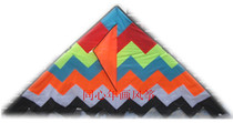 Good looking and easy to fly large number width 2 2 m Weifang Yangjiabu triangular rainbow kite