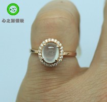 (Xing Family Workshop) Emerald Egg Noodle Ring Personality Custom K Gold Inlays 102051