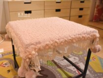 Pink universal cover tablecloth microwave oven cover refrigerator bedside table cover TV cover cloth lace fabric multi-purpose towel