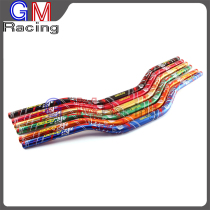 Off-road motorcycle modified 28MM reduced diameter low handlebar color pattern aluminum alloy steering handle faucet