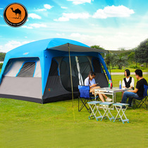 Free Camel Tent Outdoor Camping 4 persons 8 persons 10 persons 12 persons 2-room One hall multi-person camping Rainproof large tent