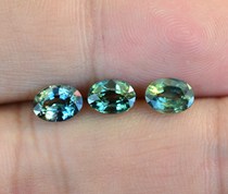 Natural color sapphire bare stone ring surface without burning vvs grade beautiful blue and green fire color value special offer
