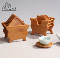 Bamboo Tea Tract Six Gentlemen Suit Tea Duct Group Tea Clip Tea Scoop Tea Spoon Tea Cup Cushion Sets Qigfu Tea Tray Accessories