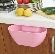 Kitchen trash can Cabinet door hanging debris bucket Creative desktop trash can plastic garbage storage box does not leak