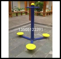 Outdoor fitness path vertical 3 people double position twist waist device community Square Park fitness equipment special offer