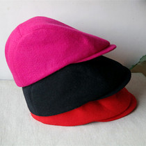 Autumn and winter New National style plain woolen hat Yang Liping same hat