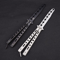  Novice American training knife rivet maintenance-free throwing knife Saber butterfly knife practice tool does not open the blade