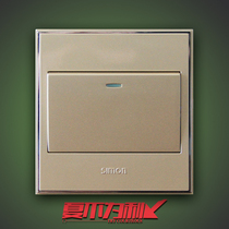 Simon Switch Socket panel 86 Single open single control 56 Series Champagne Gold One single 1 opening single V51011BY-56