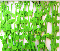 Primary school Kindergarten School environment decoration Hanging curtain Non-woven fabric wall blackboard newspaper leaves Green leaves rattan