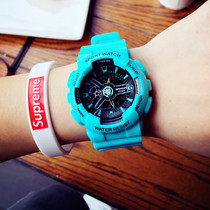 Large dial digital electronic watch Tide boy middle school student Korean version simple personality mens watch outdoor sports watch waterproof