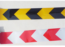 10cm arrow reflective film reflective strip reflective strip reflective sticker yellow and black reflective tape warning tape luminous tape