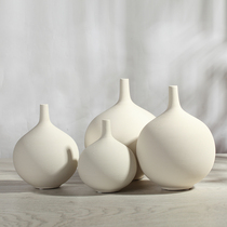 Modern simple fashion Ceramic Vase ornaments living room flower arrangement White Jingdezhen home decoration crafts