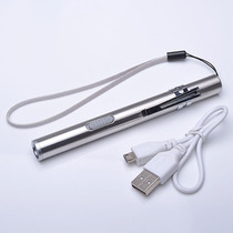 Outdoor mini double-layer lamp beads LED rechargeable flashlight Kindergarten check oral Ear Nose small flashlight moon light