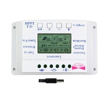 T10 solar controller 12V24V10A LCD display adjustable morning bright solar street lamp controller