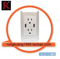 US-U201 US standard wall socket ETL certification dual USB wall socket USB wall charger Airport socket