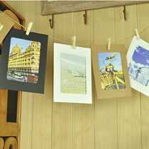 Kraft paper Korean lanyard hanging simple paper photo frame combination) string card 5 inch 10 pieces