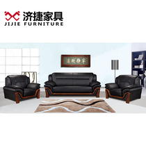 Office sofa coffee table combination modern simple office sofa business meeting trio sofa