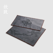Drinking cotton linen tea towel absorbent thickened cotton tea table special towel raising pot tea towel Zen kung fu tea cloth
