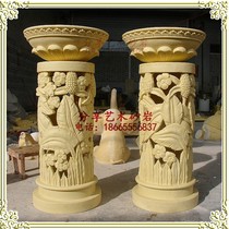 Share sandstone European sculpture sandstone relief round carving garden courtyard clubhouse interior parts flower art flower pot
